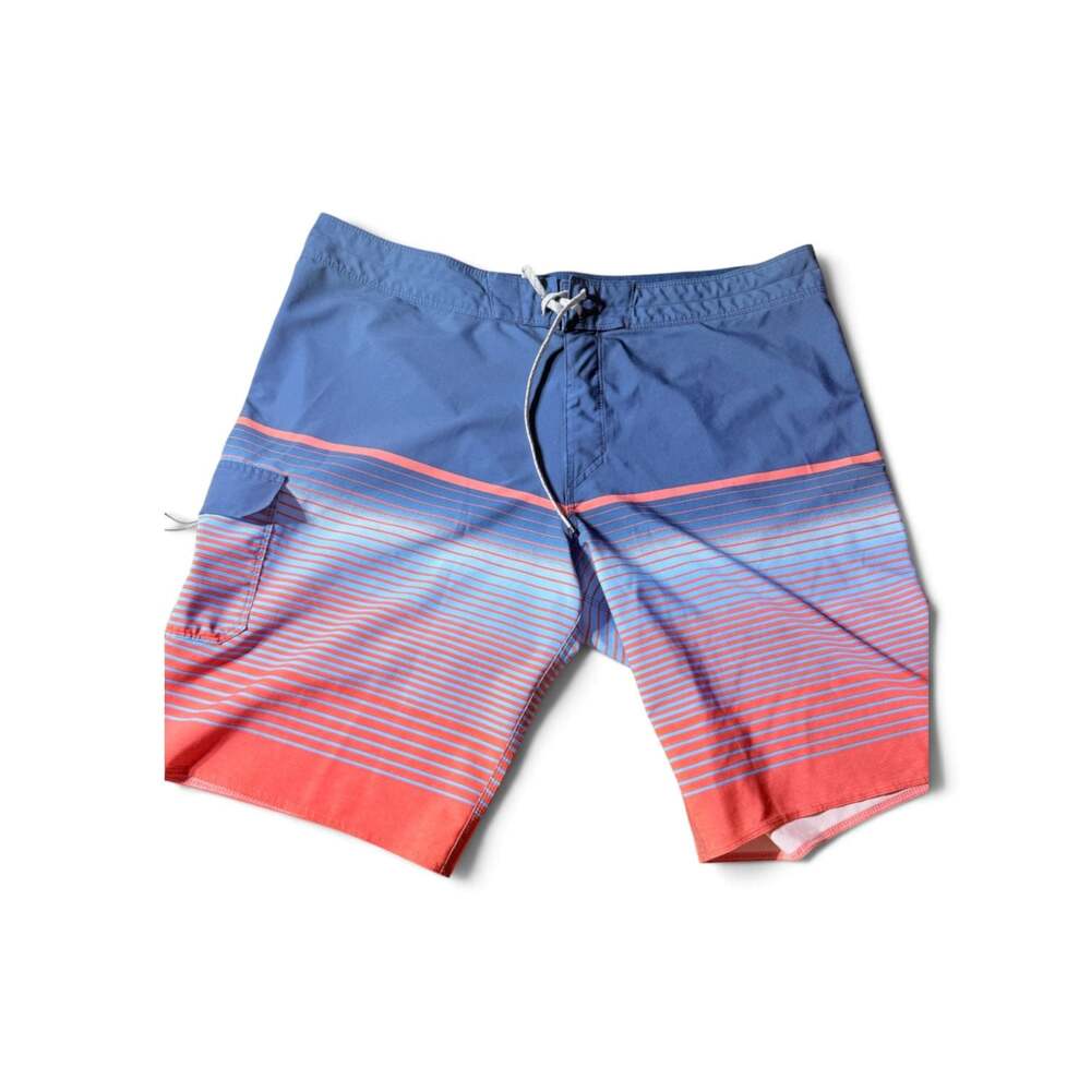 Billabong Recycled All Day Pro Board Shorts, Mens 40, Red & Blue Striped